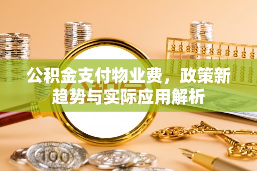 沙湾公积金支付物业费，政策新趋势与实际应用解析