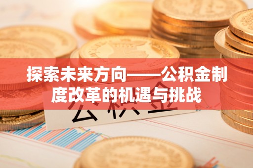沙湾探索未来方向——公积金制度改革的机遇与挑战