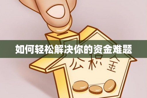 沙湾如何轻松解决你的资金难题
