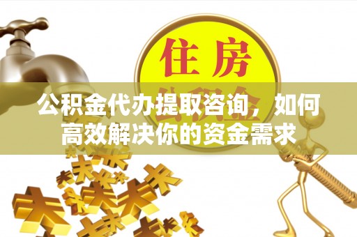 沙湾公积金代办提取咨询，如何高效解决你的资金需求