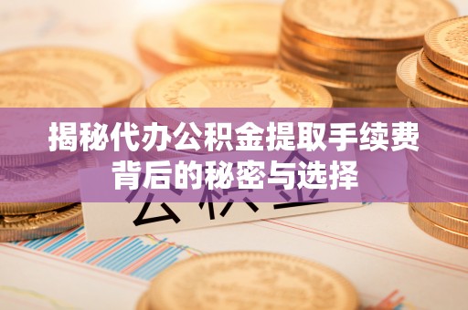 沙湾揭秘代办公积金提取手续费背后的秘密与选择