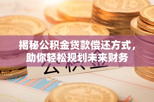 沙湾揭秘公积金贷款偿还方式，助你轻松规划未来财务