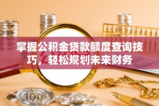 沙湾掌握公积金贷款额度查询技巧，轻松规划未来财务
