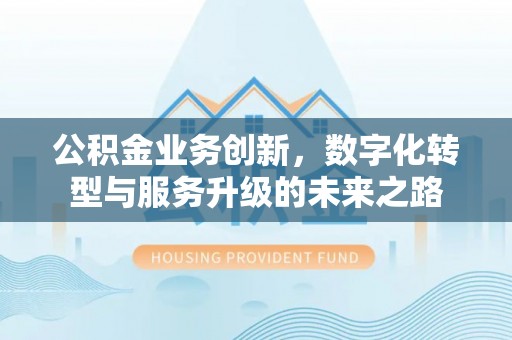 沙湾公积金业务创新，数字化转型与服务升级的未来之路