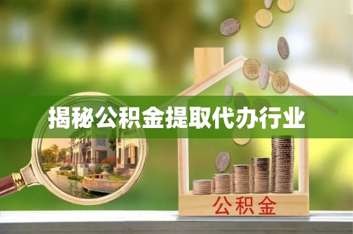 沙湾揭秘公积金提取代办行业