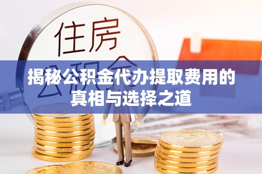 沙湾揭秘公积金代办提取费用的真相与选择之道