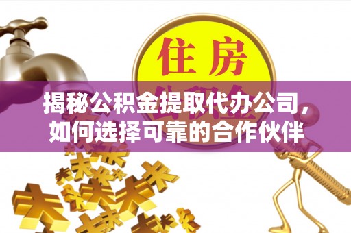 沙湾揭秘公积金提取代办公司，如何选择可靠的合作伙伴
