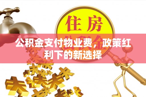 沙湾公积金支付物业费，政策红利下的新选择