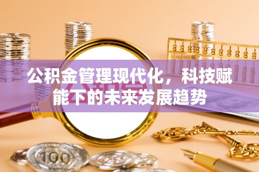 沙湾公积金管理现代化，科技赋能下的未来发展趋势