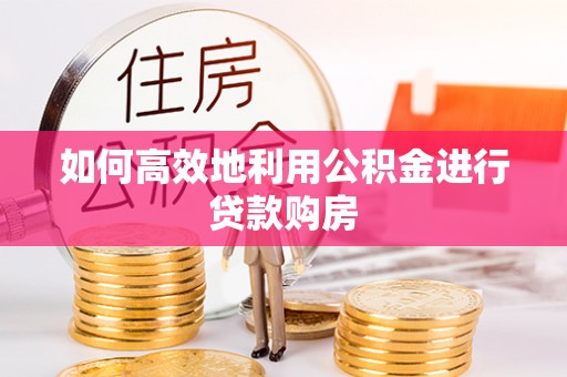 沙湾如何高效地利用公积金进行贷款购房